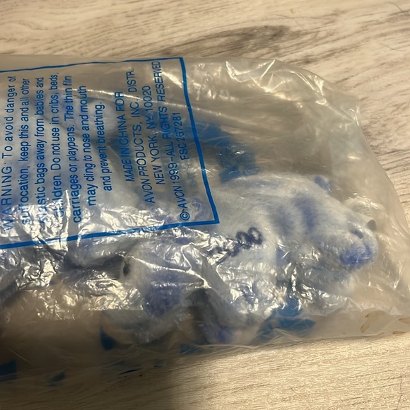 Avon Kids September Blueberry Pig Sapphire NEW 2000 Plush Full Of Beans - Picture 3 of 4